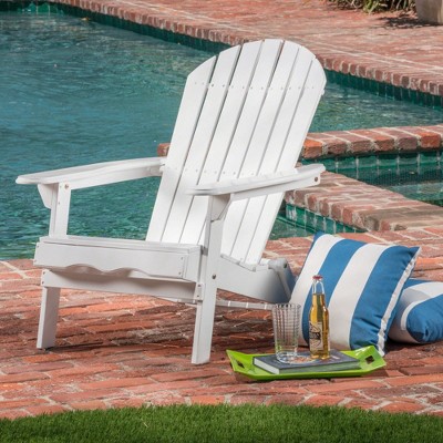 Chic Crate-Modern Malibu Adirondack Chair - Teak Outdoor Furniture, Weather Resistant Beachside Patio Chair (Contemporary Design)
