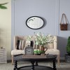 FONTOI Mango Wood Round Wall Mirror, Decorative Accent Mirror for Entryway or Console, Modern Minimalist Design for Bathroom, Black, 19.8"*19.8"*1.3" - 2 of 4