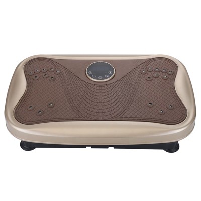 VisioGear Vibration Plate Fitness Platform, Shaking Workout Board, Weight Loss Equipment for Men and Women, Gold & Black, 21.9"*14.4"*5.5"