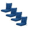 ARTPLAN Patio Chair Cushion,Tufted Adirondack Outdoor Chair Cushion,Wicker High Back Outdoor Seat Cushion,Set of 4,21"X21"X4" (4 Pack) - 2 of 4