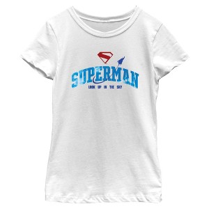 Girls Superman Look Up In The Sky T Shirt - 1 of 4