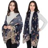 Anna-Kaci Women's Lightweight Floral Birds Print Scarf Cotton Linen Shawls Wrap Scarves - 3 of 4