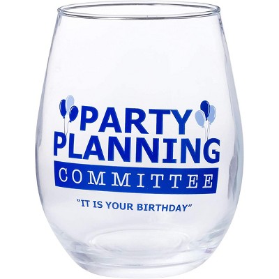 Silver Buffalo The Office Party Planning Committee 20 Ounce Stemless Glass