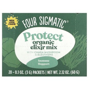 Four Sigmatic Protect, Organic Elixir Mix With Chaga Mushroom & Eleuthero, 20 Packets, 0.1 oz (3 g) Each - 1 of 3