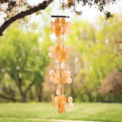 Marigold Capiz Shell Handcrafted Wind Chime for Outdoor Decor