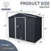 NicBex 8 x 4 Ft Outdoor Storage Shed with Lockable Sliding Doors and Foundation for Backyard Garden,Patio - 3 of 4