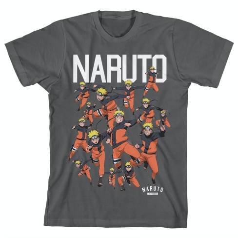 Naruto Character Squad Youth Charcoal Gray Graphic Tee - image 1 of 1