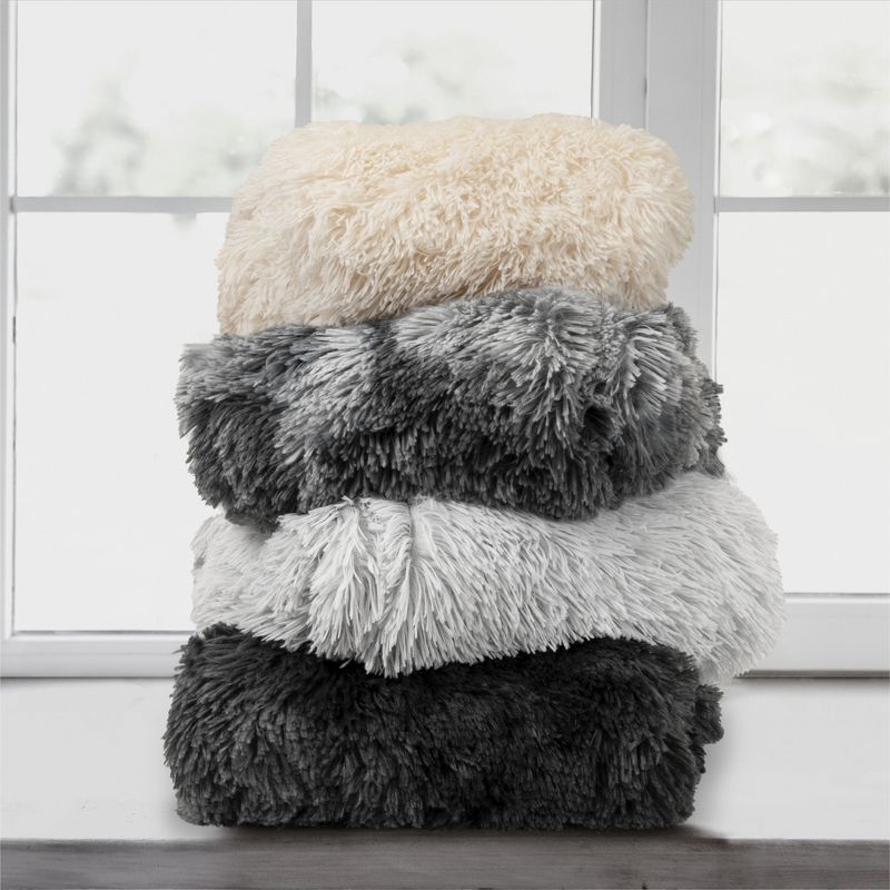 PAVILIA Fluffy Faux Fur Reversible Throw Blanket for Bed, Sofa, and Couch, 5 of 6