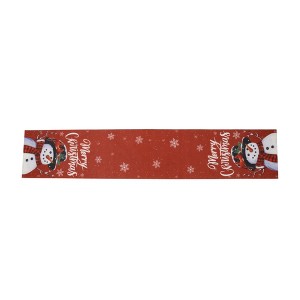 Unique Bargains Christmas Table Runner Polyester Red White 71x14 Inch 1Pc - 1 of 4