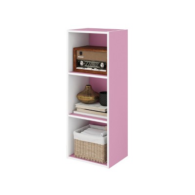 HOMLUX 3 Cube Decorative Bookshelf Open Bookcase Toy Storage Organizer Horizontal Vertical