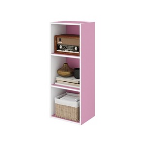 HOMLUX 3 Cube Decorative Bookshelf Open Bookcase Toy Storage Organizer Horizontal Vertical - 1 of 4