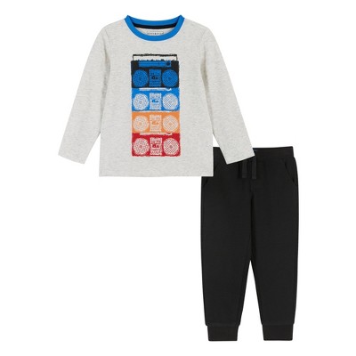 Andy & Evan  Kids  Boys Boombox Long Sleeve Tee Set
