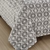 Plazatex Luxurious Ultra Soft Lightweight Peralto Printed Bed Blanket White/Grey 90" x 90" - 3 of 4
