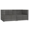 vidaXL Patio Loveseat with Cushions Gray Poly Rattan - 4 of 4
