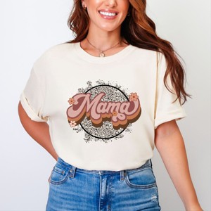 Simply Sage Market Mama Leopard Circle Garment Dyed Tee - 1 of 4