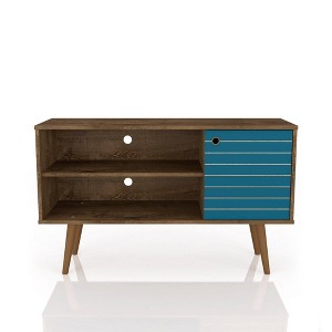Liberty Mid-Century Modern 2 Shelves and 1 Door TV Stand for TVs up to 46" - Manhattan Comfort - 1 of 4