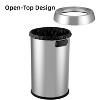 65L Trash Can Heavy Duty Open Top Waste Bin for Commercial and Home Use, Outdoor Stainless Steel Trash Can - 4 of 4