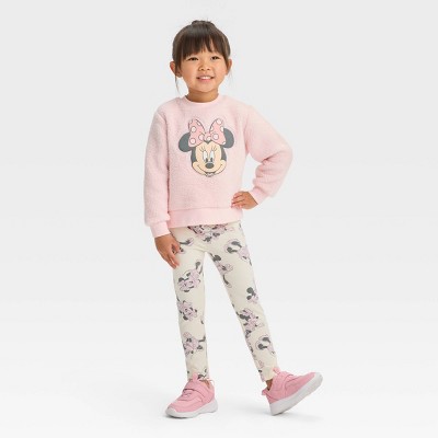 Toddler Girls' Disney Minnie Mouse Top And Bottom Set - Pink : Target