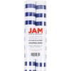 JAM Paper & Envelope 2ct Striped Gift Wrap Rolls Blue/White: Multi-Stripe Paper for All Occasions, 30ft Length - 2 of 4