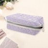 Unique Bargains Women's Portable Solid Color Faux Pearls Makeup Bag 1 Pc - 3 of 3