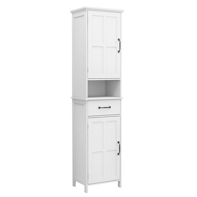 Tall Bathroom Storage Cabinet, Home Office Storage Cabinet With Adjustable Storage Shelves, 2 Doors, Adjustable Shelves, Drawer, Cabinet