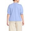 Lands' End Women's Button Pintuck Puff Sleeve Top - 2 of 3