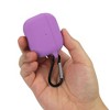 Insten Silicone Case Compatible with Airpods 3 3rd Gen 2021 Earbuds Protective Cover with Carrying Keychain for Girls Women Boys Men, Purple - 2 of 4