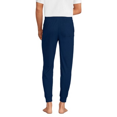 Lands' End Men's Knit Jersey Sleep Jogger Large Deep Sea Navy Target