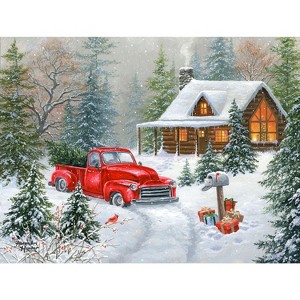 Sunsout Christmas Tree Cabin 500 pc Christmas Jigsaw Puzzle 69454 - 1 of 4