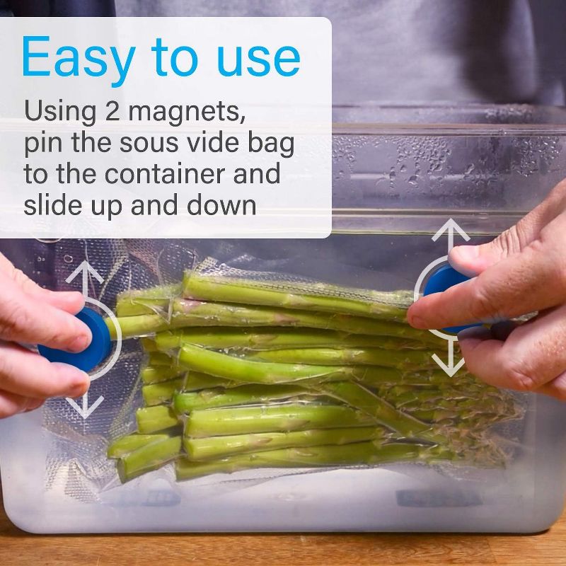 IMPRESA 4 Pack Sous Vide Magnets to Keep Bags Submerged & In Place, Sous Vide Accessories to Stop Floating & Undercooking, 3 of 7