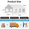 20x20FT Heavy Duty Party Tent, Large Outdoor Wedding Canopy with Removable Sidewalls, Waterproof Roof, 3 Storage Bags, White - 3 of 4