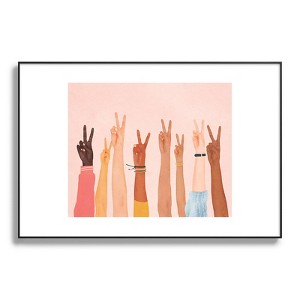 Nadja Peace Metal Framed Art Print - Deny Designs - 1 of 4