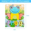 Garvee 8Pack Wooden Puzzles for Toddlers -Jigsaw Puzzles with Words, Animal Car Name Wooden Puzzles - 3 of 4