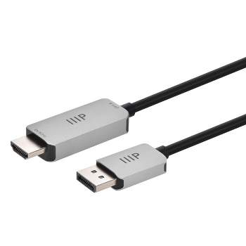 Monoprice DisplayPort 1.4 Cable to 8K HDMI - 6 Feet | 32AWG, 8K@60Hz, Up To 32.4Gbps, For Video Game Console, Gaming Monitor, Apple TV, or PC
