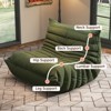 SYFERLORY Soft Beanbag Chair - Memory Foam Floor Sofa for Living Room, Bedroom or Office - Single Seat Lounger with Removable Cover - 4 of 4