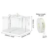 Unique Bargains 6 Pcs Birthday Parties Wedding Clear Tall Cake Box with Ribbon 1 Pc - 2 of 4