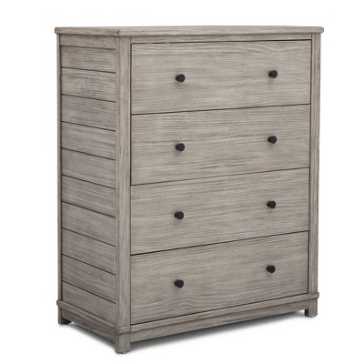 Image of Simmons Kids' Monterey 4 Drawer Chest with Interlocking Drawers - Rustic White