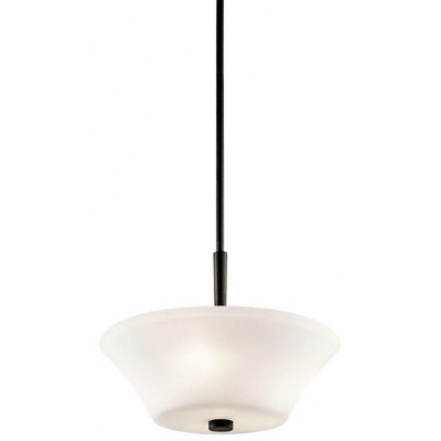 Olde Bronze Aubrey 3-Light Semi-Flush Mount with Satin Etched Glass