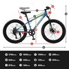 YONWAY 24 Inch Fat Tire Bike, 7 Speeds Mountain Bike, Mountain Trail Bike, Dual Disc Brake,High-Carbon Steel Frame,Front Suspension For Urban Commuter - 3 of 4