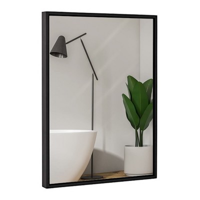 Hamilton Hills 22" x 30" Black Framed Rectangular Mirror