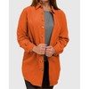 Women's Corduroy Button Front Shacket - Pine Apparel - 2 of 2