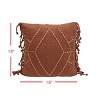18x18 Inches Hand Woven Rust Cotton with Polyester Fill Pillow - Foreside Home & Garden - 4 of 4