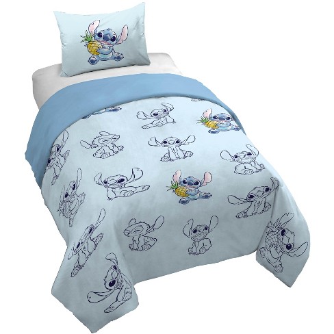 Saturday Park Disney Lilo & Stitch Watercolor Vibes 100% Organic Cotton  Queen Bed Set