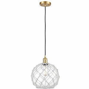 Farmhouse Rope - 1 Light Cord Hung Mini Pendant In Industrial Style-13 Inches Tall and 10 Inches Wide - 1 of 1