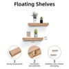 FONTOI 17.9" Floating Shelves, Wall Mounted Shelves for Bathroom, Living Room, Kitchen, Hanging Shelf for Books/Decor, Maple, 3.94"*1.57"*17.91" - 3 of 4