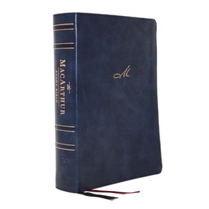 Nkjv, MacArthur Study Bible, 2nd Edition, Leathersoft, Blue, Comfort Print - by  Thomas Nelson (Leather Bound) - 1 of 1