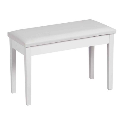 Tangkula PU Leather Piano Bench Solid Wood Padded Double Duet Keyboard Seat w/ Storage Box