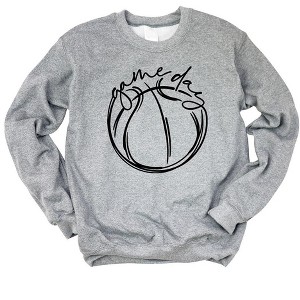 Simply Sage Market Women's Graphic Sweatshirt Game Day Basketball - 1 of 3