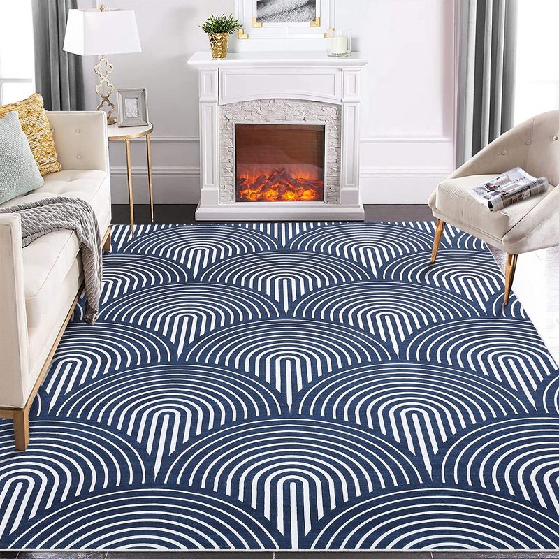 Area Rugs Modern Rug Contemporary Geometric Area Rug Soft Touch Indoor Throw Carpet for Bedroom Living Room, 3 of 9