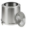 EchoSmile 5.9 in. Brushed Silver Stainless Steel Wood Outdoor Portable Tabletop Fire Pit - 2 of 4